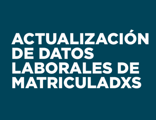 Actualización de datos laborales de Matriculadxs