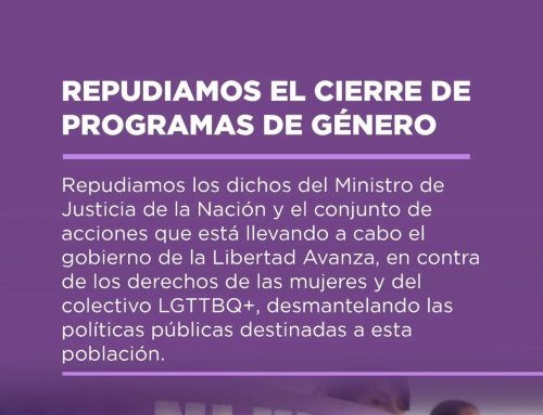 Repudiamos el cierre de programas de género