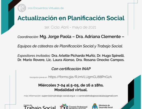 Primeros Encuentros Virtuales de actualización en Planificación Social