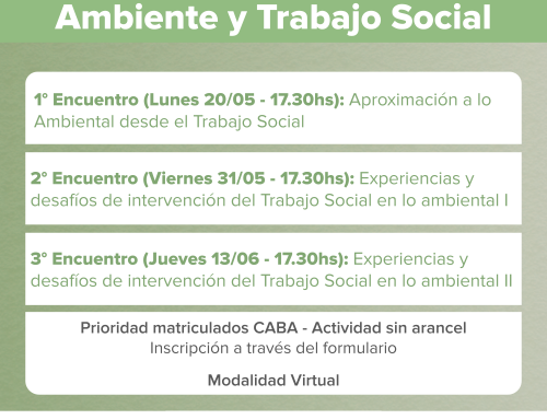 Ciclo de Conversatorios en Ambiente y Trabajo Social