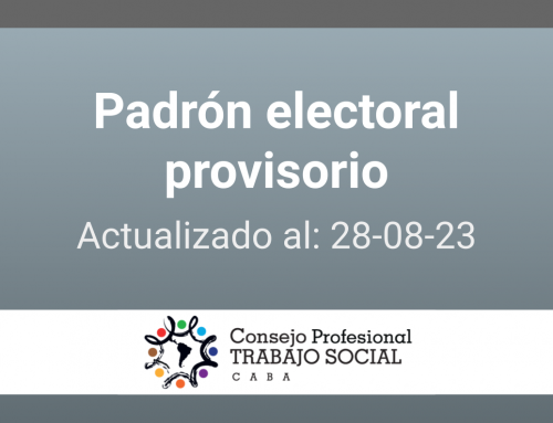 Padrón electoral provisorio – 2023