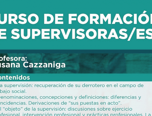 CURSO DE FORMACIÓN DE SUPERVISORAS